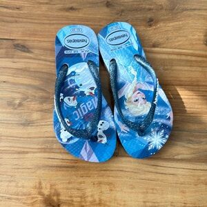 New Havaianas Frozen Anna & Elsa size 23-24 (US 7/8 Toddler)